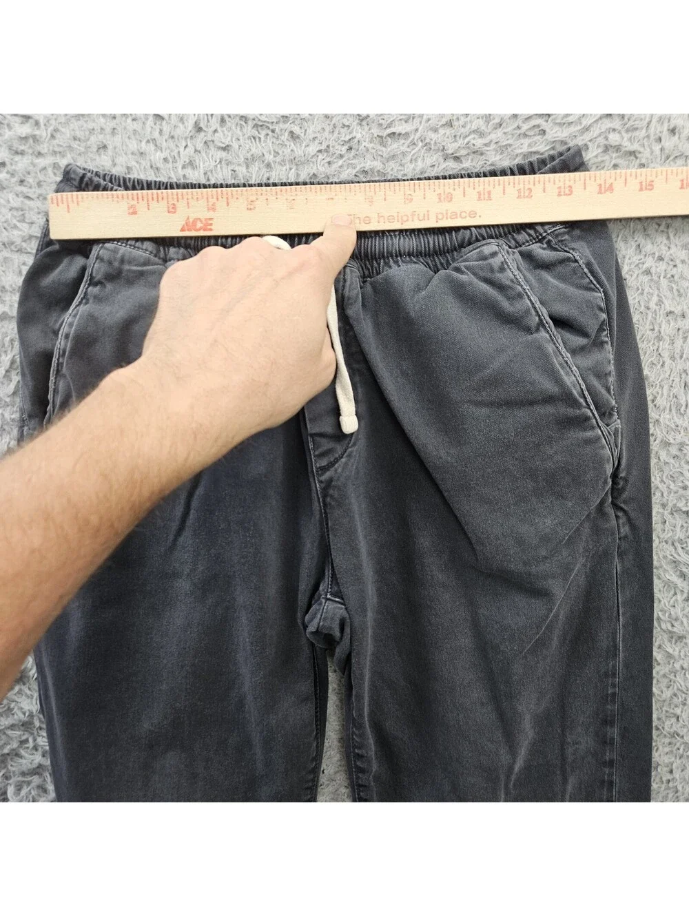 Marine Layer Drawstring Chino Pants Men Medium Gray Cotton Tencel Soft